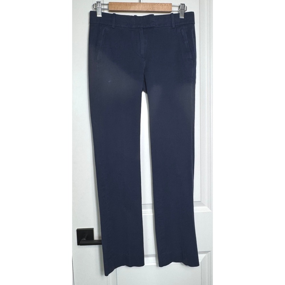 J‎ Crew Campbell Trouser Navy Blue Flat Front Women's Size 2